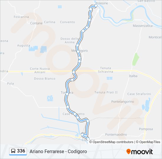 Percorso linea bus 336