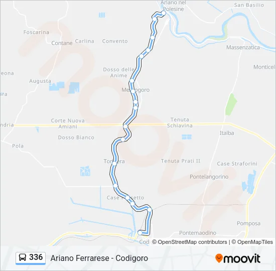 336 Bus Line Map