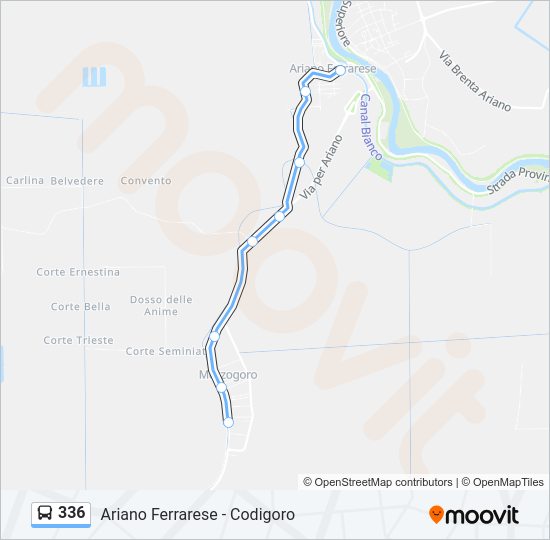 Percorso linea bus 336