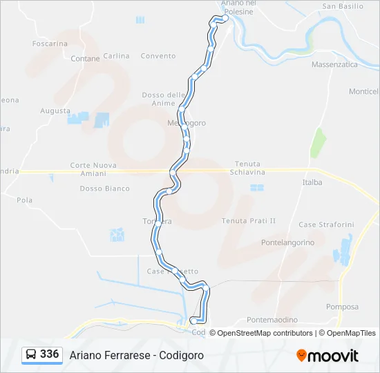 336 Bus Line Map
