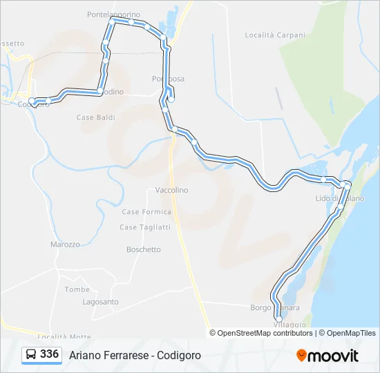 336 Bus Line Map