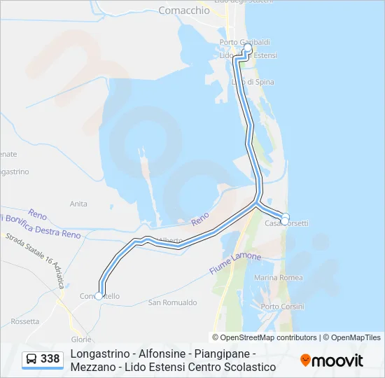 338 Bus Line Map