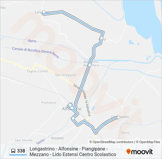 338 Bus Line Map