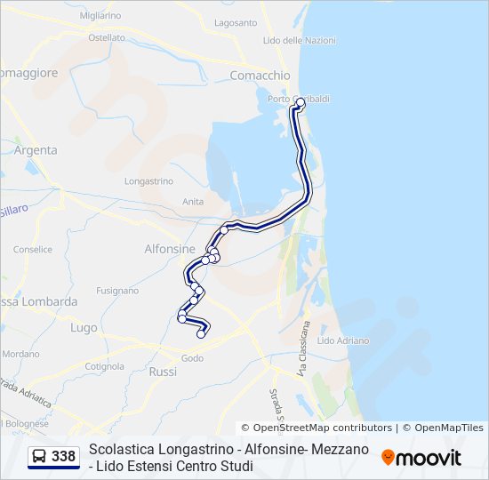 338 bus Line Map