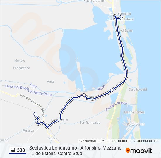 Percorso linea bus 338