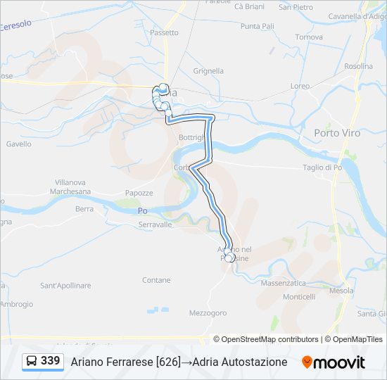 Percorso linea bus 339