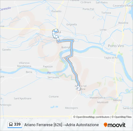 339 Bus Line Map