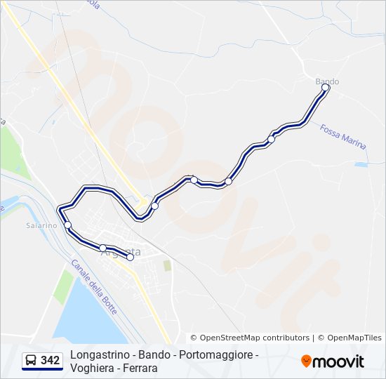 342 bus Line Map