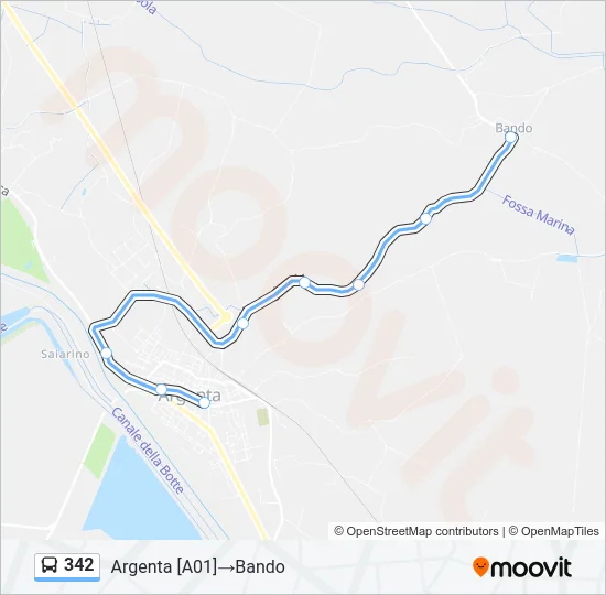342 Bus Line Map
