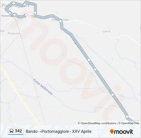 342 Bus Line Map