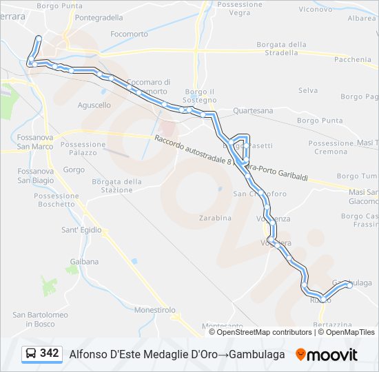 342 bus Line Map