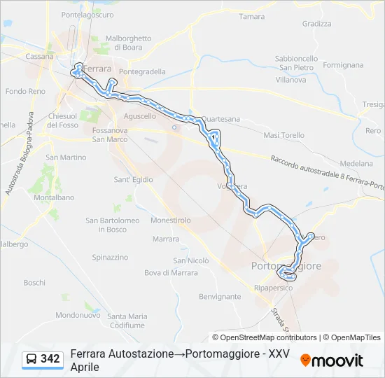 342 Bus Line Map