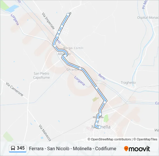 345 Bus Line Map