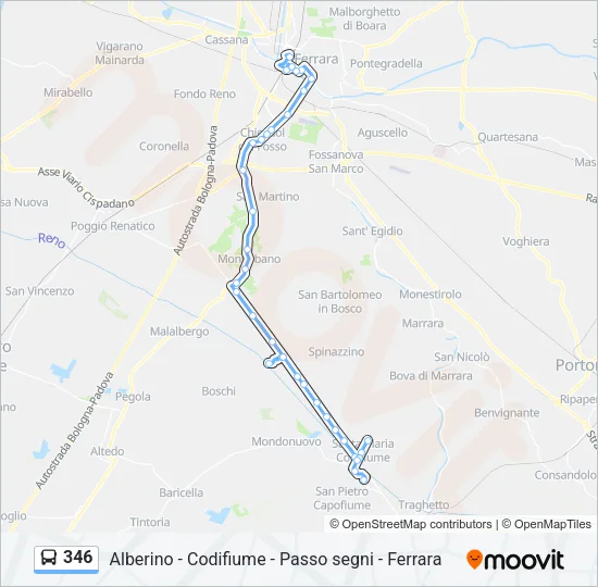346 Bus Line Map