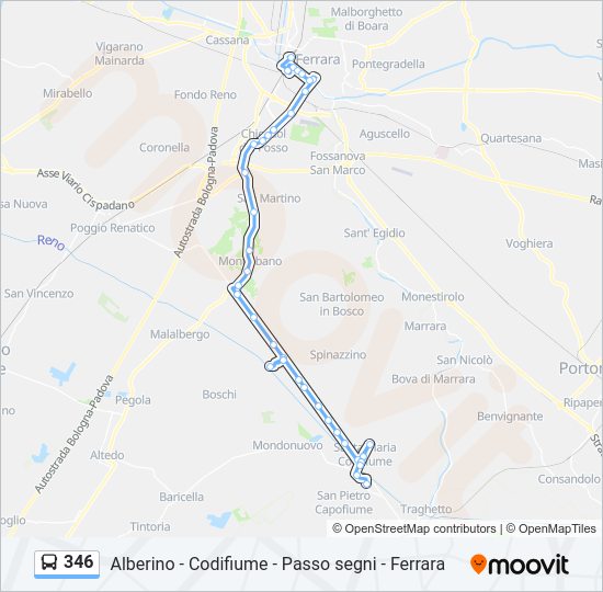 Percorso linea bus 346