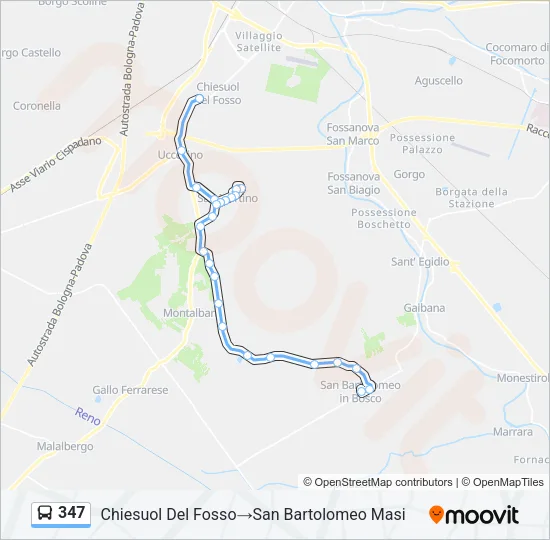 347 Bus Line Map