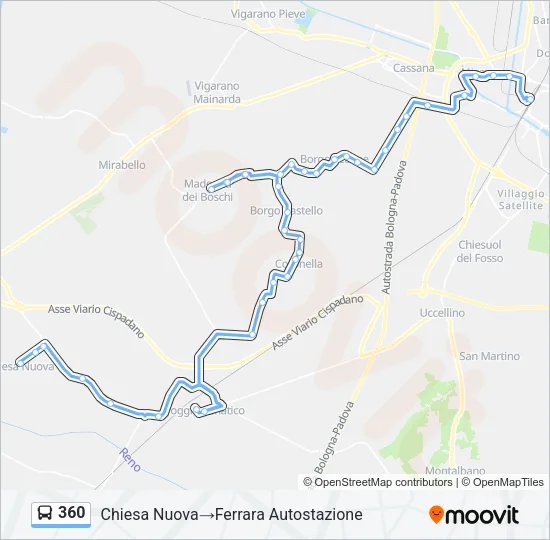 360 Bus Line Map