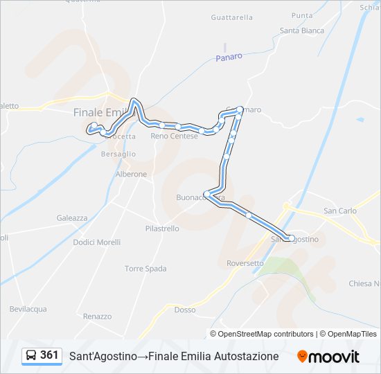 Percorso linea bus 361