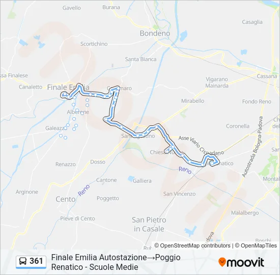 361 Bus Line Map