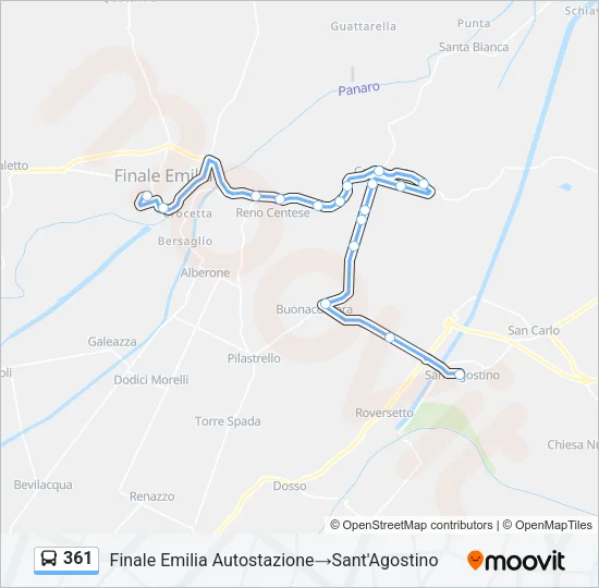 361 Bus Line Map