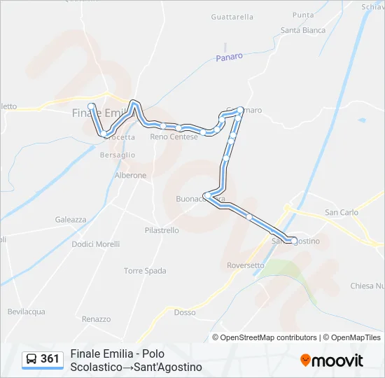 361 Bus Line Map