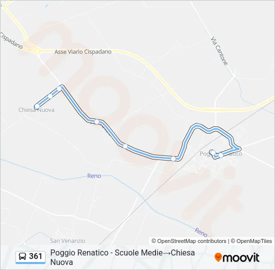 361 Bus Line Map