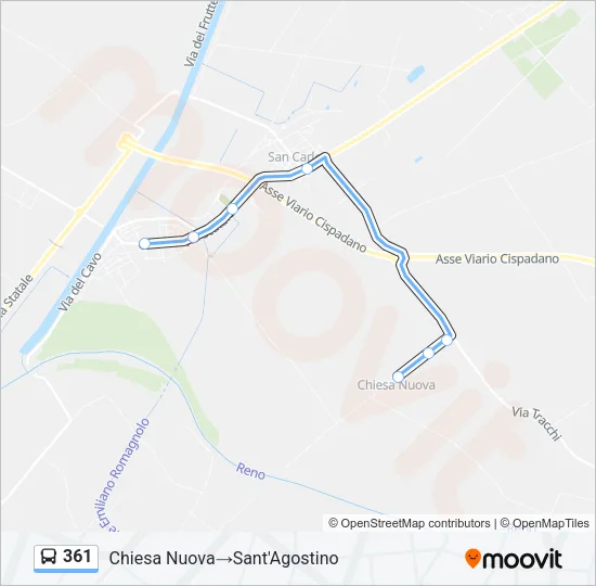 361 Bus Line Map