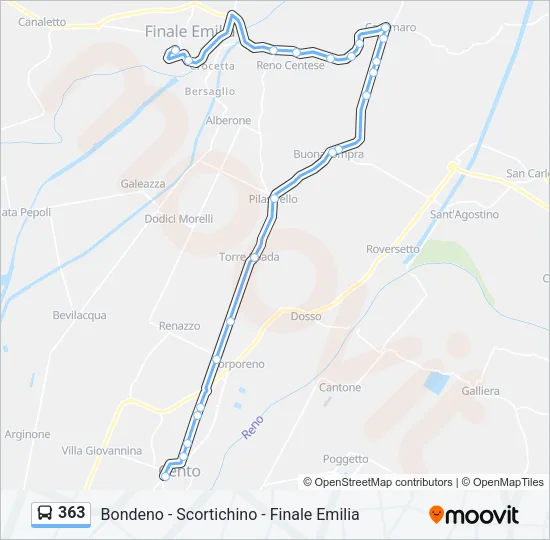 363 Bus Line Map
