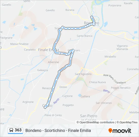 363 Bus Line Map