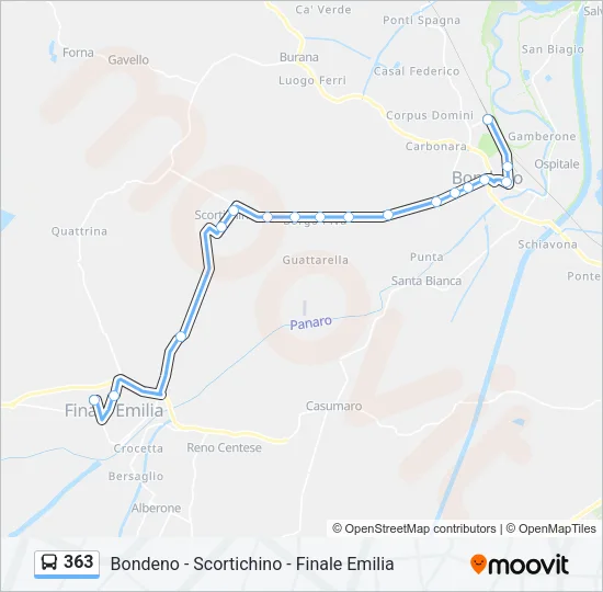 363 Bus Line Map