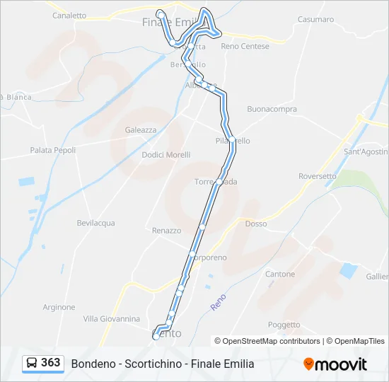 363 Bus Line Map