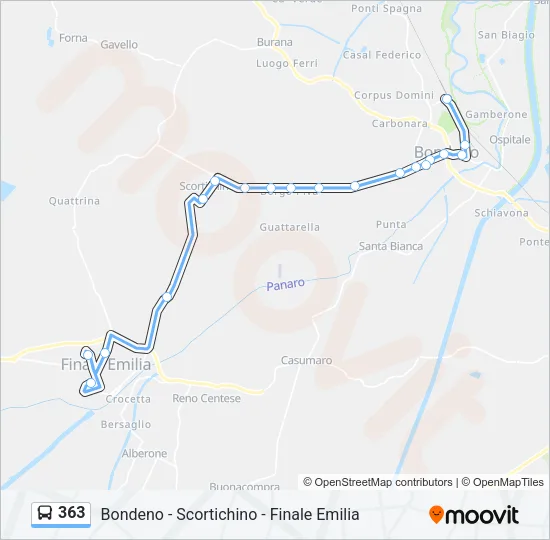 363 Bus Line Map