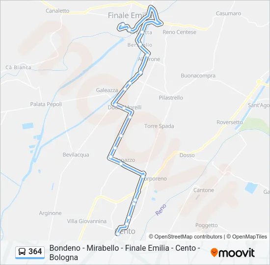 364 Bus Line Map