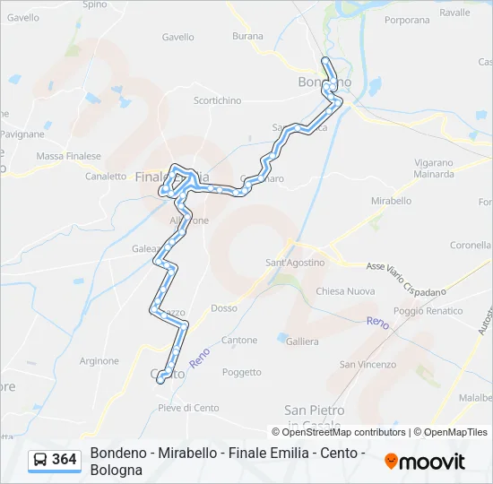 364 Bus Line Map