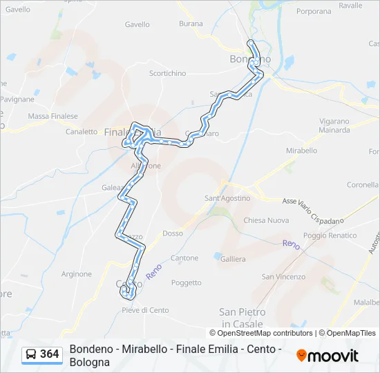 364 Bus Line Map