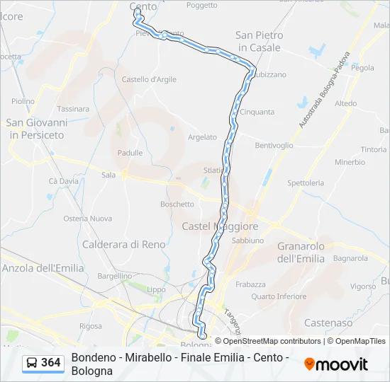 364 Bus Line Map