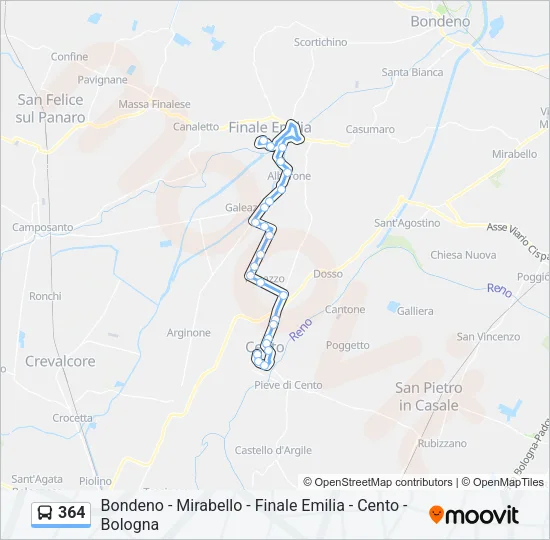 364 Bus Line Map