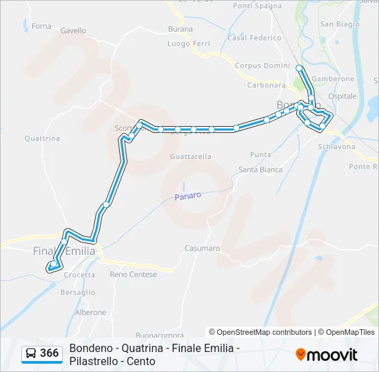 366 Bus Line Map