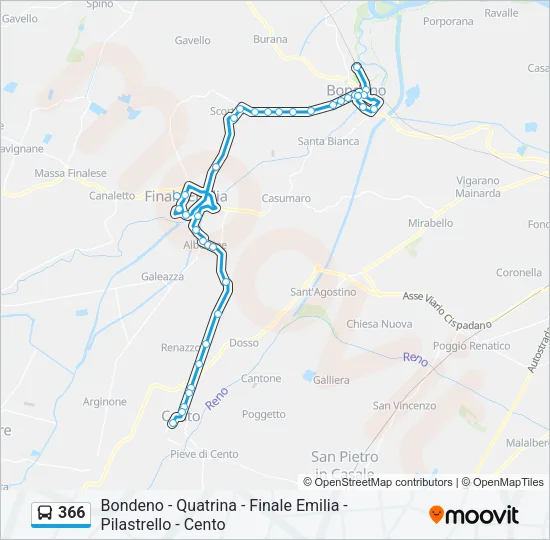 366 Bus Line Map