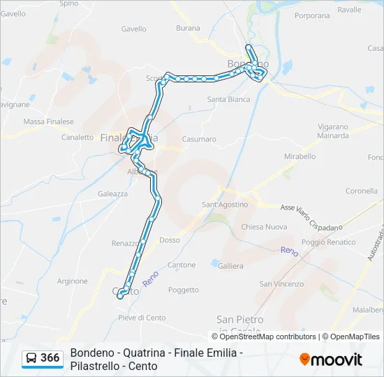 366 Bus Line Map