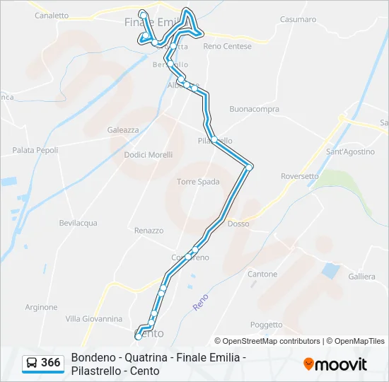 366 Bus Line Map
