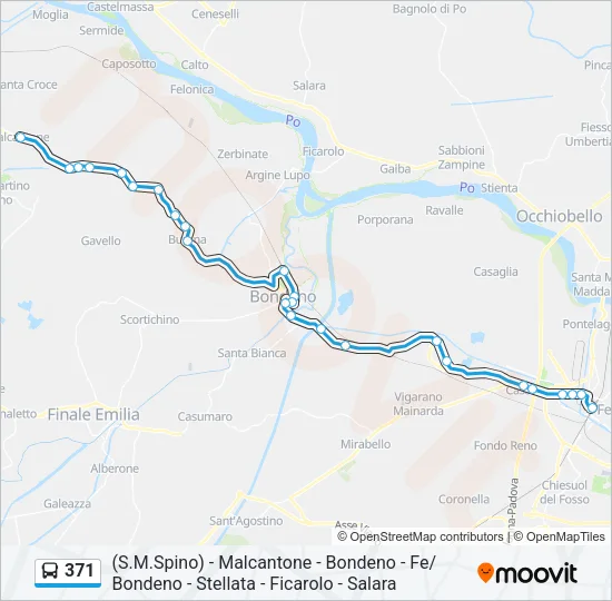 371 Bus Line Map