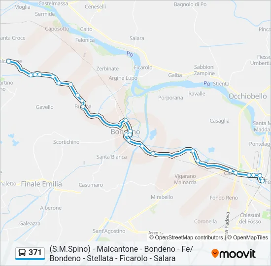 371 Bus Line Map