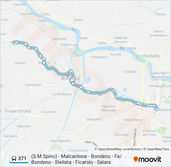 371 Bus Line Map