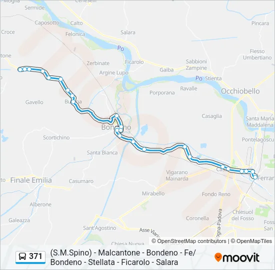 371 Bus Line Map