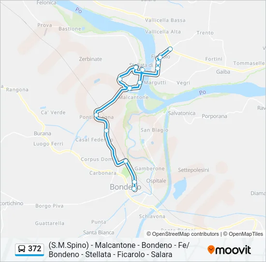 372 Bus Line Map