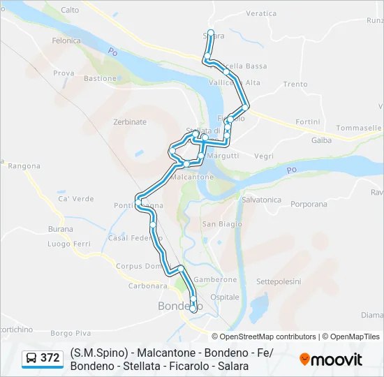 372 Bus Line Map