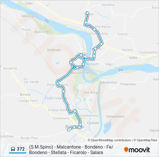372 Bus Line Map