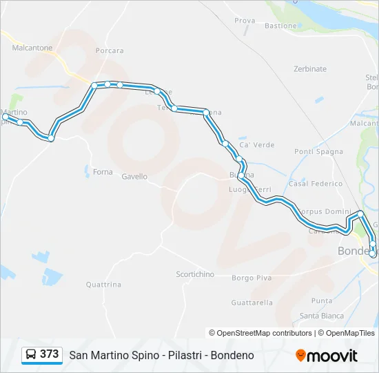373 Bus Line Map