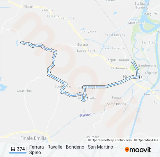374 Bus Line Map